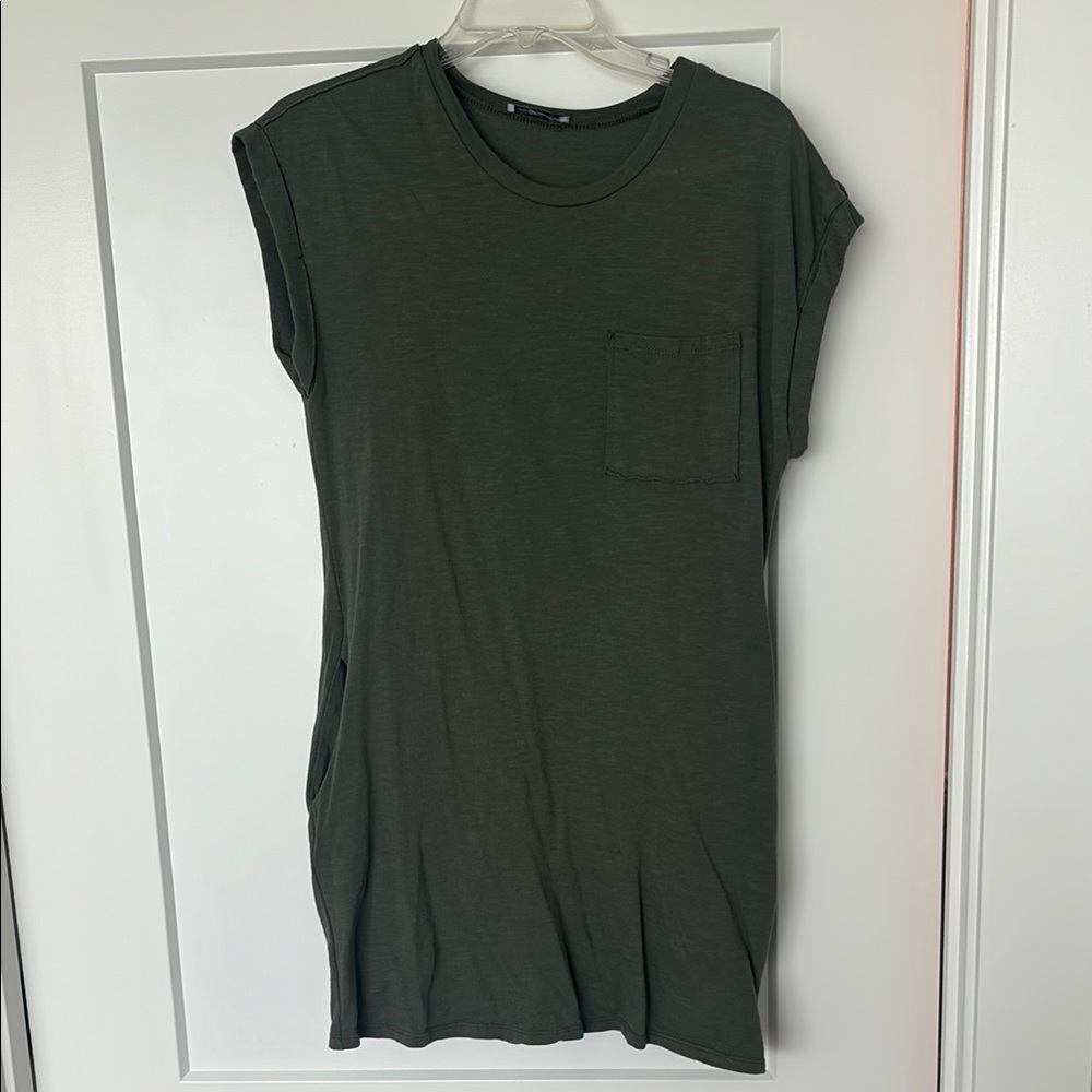 Women's Olive Green T-Shirt Dress